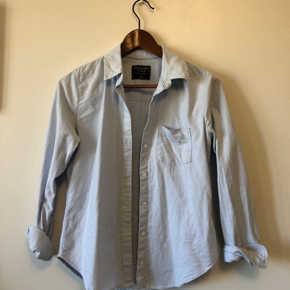 Abercrombie Oxford Shirt in Light Blue - Picture 5 of 5